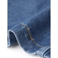 thumbnail image 6 of DARING DIVA Women's Notched Lapel Long Sleeve Button Up Denim Blazer M Blue, 6 of 6