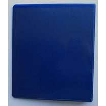 Dark Blue 3-Ring 2" View Binder, 8.5" x 11", Vinyl, Inside Pockets, Mfd by Samsill - Pack of 2 Binders