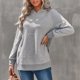 thumbnail image 4 of Sudaderas con capucha para mujer, suave, transpirable, Color puro, informal, estilo suelto, sudadera con capucha para mujer, fiesta, viaje, gris claro L, 4 of 7