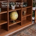 thumbnail image 4 of Pemberly Row 18 Shelf Triple Wide Wood Bookcase 72"Wx84"H in Oak, 4 of 5