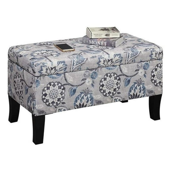Pemberly Row Contemporary Storage Ottoman in Multi-Color Fabric