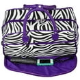 thumbnail image 6 of CalBags Animal Prints 21-Inch Carry-On Rolling Duffel Bag - Purple Trim Zebra, 6 of 8
