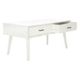 thumbnail image 3 of SAFAVIEH Squall Rustic Square 1 Shelf Coffee Table, Burnt White, 3 of 12