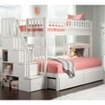 thumbnail image 4 of Pemberly Row Traditional Wood Staircase Storage Bunk Twin Over Full in White, 4 of 10