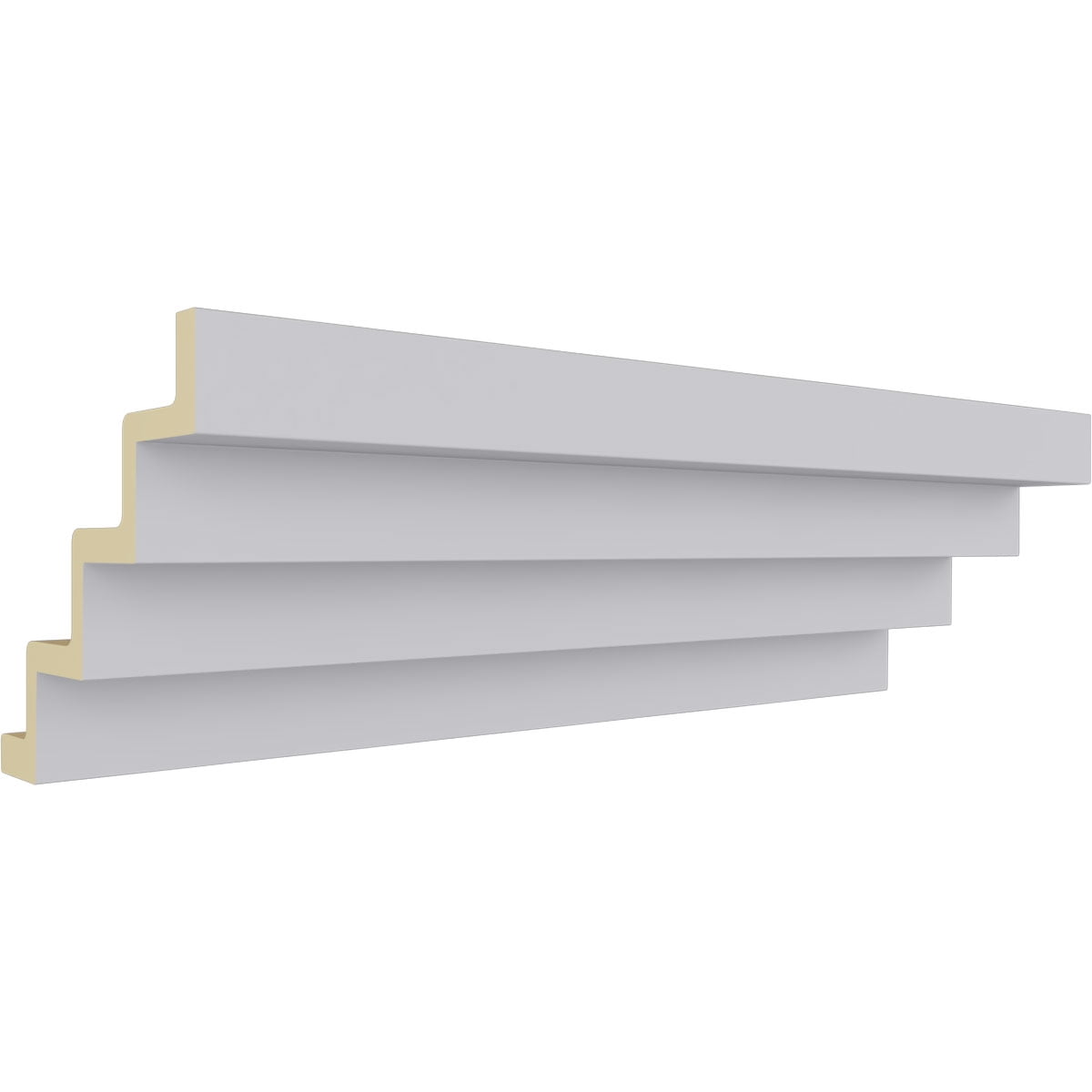 7 5/8"H x 8 1/8"P x 11"F x 94 1/2"L, Eris Step Crown Moulding