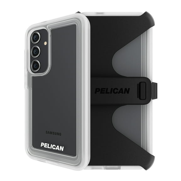 Pelican Voyager Series Samsung Galaxy S24 Plus Case with Belt Clip Holster - 18ft MIL-STD Drop Protection - Clear