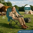 thumbnail image 4 of Slsy Oversized Rocking Camping Chair, Fully Padded Patio Chair with Cooler Bag and Side Pocket, High Back Portable Lawn Recliner Rocker Chairs for Camp, Patio, Supports 400 lbs, 4 of 10