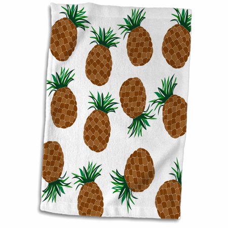 3dRose Print of Pineapple Repeat Toss Pattern - Towel  15 by 22-inch