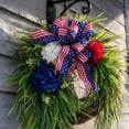 thumbnail image 5 of Bcylexb Spring Summer Wreaths for Front Door, 15.7" Greenery Door Wreaths Faux Fern Leaves Wreaths with Bow for Outdoor Porch Wall Decor, 5 of 7