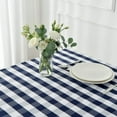 thumbnail image 3 of Checkered Rectangle Tablecloth Water Resistance Wrinkle Free Spillproof Heavy Weight Gingham Plaid Table Cloth for Buffet Banquet Parties Event Holiday Dinner, 60 x 84 Inch Navy and White, 3 of 5