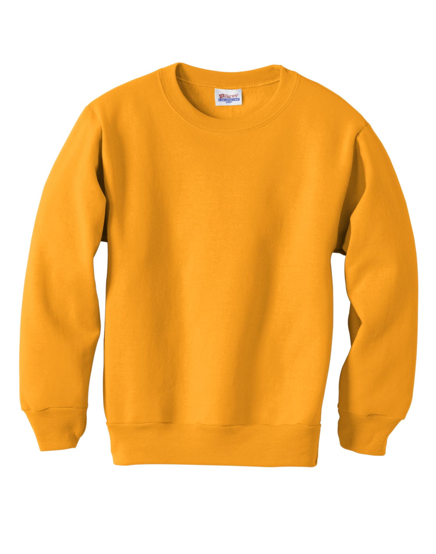 Hanes - ComfortBlend EcoSmart Boy`s Crewneck Sweatshirt, P360, M, Gold - Walmart.com - Walmart.com