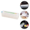 thumbnail image 4 of Leott Plastic Wrap Dispenser with Sliding Cutter, Aluminum Foil Dispenser, Reusable Plastic Wrap Dispenser, Suitable for Plastic Wrap, Tin Foil, Aluminum Foil and Baking Paper, 4 of 6