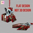 thumbnail image 3 of TiniDecor Christmas Dog Ornament 2025, Puppy in Gift Box with Santa Hat, Acrylic Holiday Decoration, 3 of 4