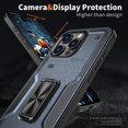 thumbnail image 5 of Case for iPhone 11,Military Grade  [Built-in Kickstand] Magnetic Ring Holder Heavy Duty TPU+PC Shockproof Drop Protection Phone Case for iPhone 11,6.1 inch (Blue), 5 of 11