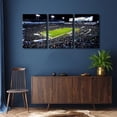 thumbnail image 4 of 3 Panel Denver Canvas Wall Art American Soccer Prints Sports Artwork Wall Decor Stadium Picture Canvas Art for Bedroom Living Room Broncos Stadium Paintings Posters Framed Ready to Hang (42"Wx20"H), 4 of 5