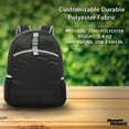 thumbnail image 4 of Lightweight Travel Packable Backpacks Set of 6, Bulk Pack - Perfect for School, Camping, Outdoor Sports - Black, 4 of 5