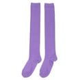 thumbnail image 2 of Chiristmas Women Stocking Candy Color Long Socks Warm Thigh High Overknee Decor Light purple YIWEI, 2 of 11