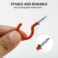 thumbnail image 3 of 20pcs Cup Hooks 1-1/4 Inch Vinyl Coated Screw-in Ceiling Wall Mount Hooks Great for Indoor Outdoor Hanger Red, 3 of 7