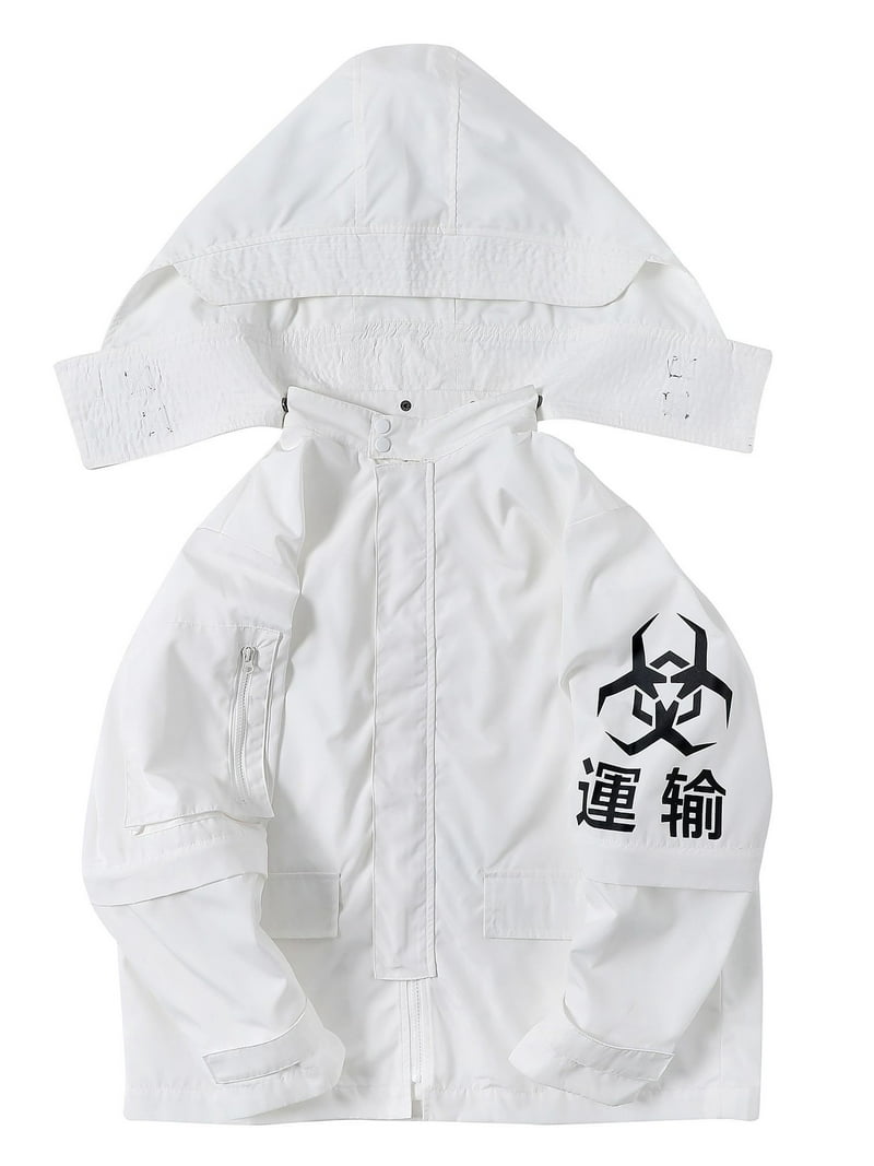 Niepce Inc Japanese Streetwear Zip Up Hooded White Men's