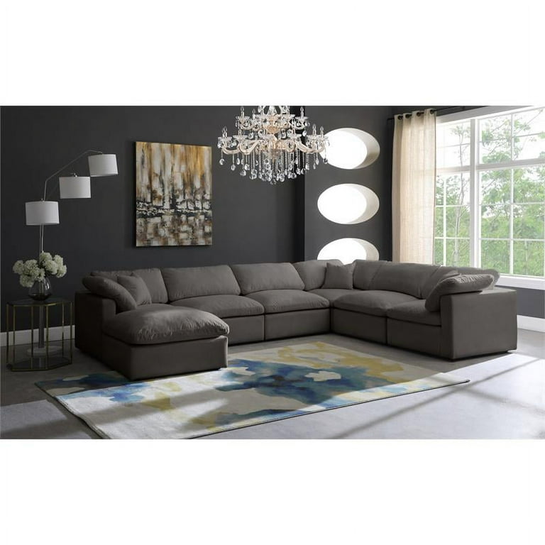 Plush 2024 grey sectional