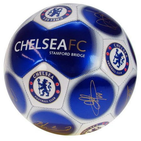 - Chelsea FC - Blue Size 5 Ball With Team Signatures