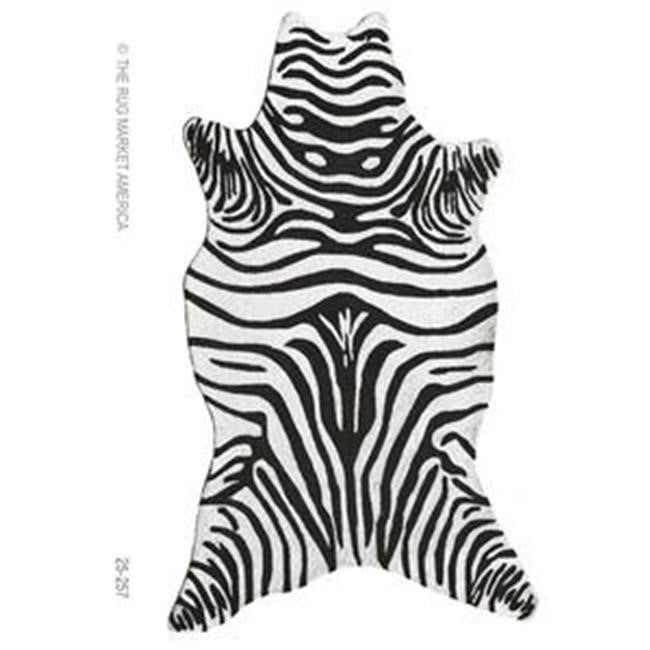The Rug Market Zebra Black Shaped Rug, 8' x 10'