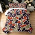 thumbnail image 2 of Manfei Farmhouse Camo Twin Quilt Set, Game Controller Twin Coverlet Set, Rust, 2-Piece, 1 Bedspread and 1 Pillowcase, 2 of 7
