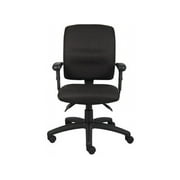 Boss Office Products Multi Function Task Office Chair with Adjustable Arms in Black