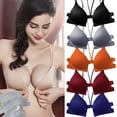 thumbnail image 3 of Sujetador Push Up Para Mujer Sujetadores Sexy/Cierre Frontal Correas Cruzadas Ajustables De Inmersión/De Reunidas Sin Costuras Para Dormirpangjing, 3 of 4