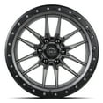 thumbnail image 2 of Lock Off-Road KRAWLER 17X9 6X139.7 +1mm Matte Grey Wheel Rim 17" Inch (SET OF 4), 2 of 3