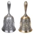 thumbnail image 4 of Manual Bell Meditation Hand Bell Retro Style Lucky Dinner Prayer Portable Tibetan Buddhist Service Handmade Brass Home Decor, 4 of 5