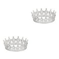thumbnail image 1 of Ruiboury Exquisite Craft And Detailed Carved Wedding Hair Crown For Brides Wide Application Tiaras And Crowns Silver + white 2Set, 1 of 6