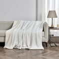 thumbnail image 2 of Ribbed Plush Sherpa Reversible Throw Blanket (King, White), 2 of 4
