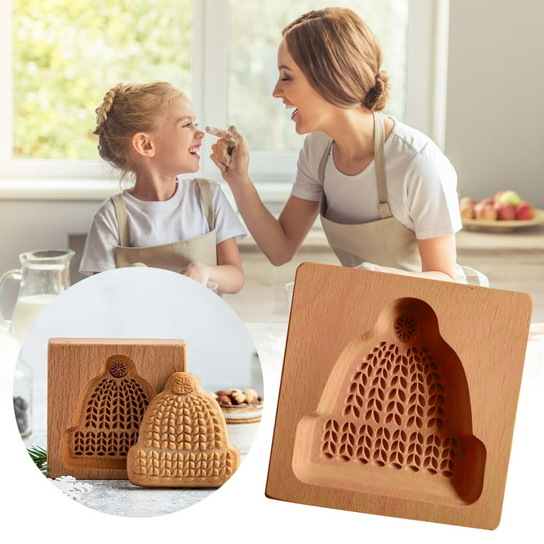 Dengmore Christmas Cookie Moulds Classic Hand Pie Molds Wooden Mold  Gingerbread Cottage Pie Christmas Dough Presser Pocket Pie Molds Christmas  Baking