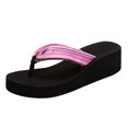 thumbnail image 1 of asddcavvf Fashion Spring Summer Women Slippers Flip Flops Thick Sole Wedge Heel Slip On Lightweight, 1 of 9