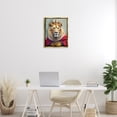 thumbnail image 2 of Stupell Industries King Lion Regal Portrait Animals Painting Gold Floater Framed Canvas Art Print Wall Art, 17 x 21, 2 of 9