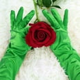 thumbnail image 4 of Guantes largos para mujer Allegra K de los años 20 manoplas de dedo completo fiesta de noche Blanco + Verde Talla Única, 4 of 4