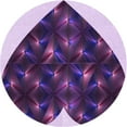 thumbnail image 1 of Ahgly Tapis Rond Lavable en Machine Intérieur Transitionnel Iris Violet, 7 Pieds Rond, 1 of 7