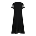 thumbnail image 3 of Patlollav Womens Sexy Solid Short Sleeve Lace Chiffon Mesh Waist Party Dresses, 3 of 6