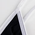 thumbnail image 4 of TANBOM Men's Nylon Thong Sexy Underwear Soft Big Pouch Breathable Tagless Black M, 4 of 6