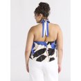 thumbnail image 3 of Sofia Jeans Women's and Women's Plus Tie Halter Top, Sizes XS-4X, 3 of 4