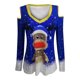 thumbnail image 5 of Pntutb Mujeres Moda Navidad Elk Imprimir Sexy fuera del hombro top Trompeta Camiseta de manga larga Pntutb Pntutb-5166, 5 of 5