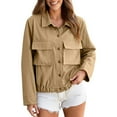 thumbnail image 2 of Ofreoo Women’s Button-Down Lapel Coat - Casual Long Sleeve Outerwear, 2 of 7