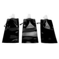 thumbnail image 4 of Foldable Water Bottle, Multifunction Soft Water Bottle  PE Portable Easy Storage Leakproof  For Travel Black, 4 of 8