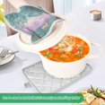 thumbnail image 3 of Yayeee Pot Holders Kitchen Heat Resistant with Pocket 7"x9.8" Cotton Oven Cooking Hot Pads, Purple Forest Scene, 3 of 7