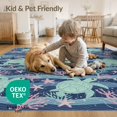 thumbnail image 4 of ODIKA 8'x10' Washable Area Rug Non-Shedding, Easy Care, Turtle Ocean Underwater Tropical Coral Reef Animal Scene Sea Flowing Dynamic for King Size Bedroom Under Bed, Master Suite, 4 of 7