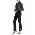 thumbnail image 4 of St. John BLACK Women's Front Seam Buttoned Hem Pants, US X-Small, 4 of 4