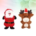 thumbnail image 3 of 2 adorables juguetes de peluche de ciervo de Papá Noel con sonido para masticar y morder (estilo aleatorio), 3 of 8
