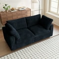thumbnail image 3 of 78.74" Modular Sectional Sofa, Deep Seat Cloud Couch, 2 Seat Comfy Sofa for Living Room, Black, 3 of 7