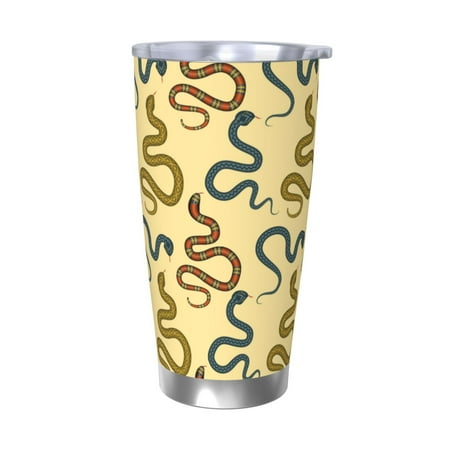 

Cauagu Various Snake Pattern 20oz Tumbler Stainless Steel Vacuum Insulated Tumbler with Lid Insulated Coffee Mug Thermal Cup with Splash Proof Sliding Lid-Without Straw